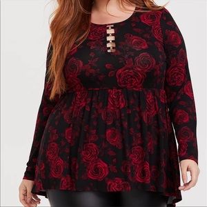 Torrid Rose Long Sleeve Super Soft Knit Tunic